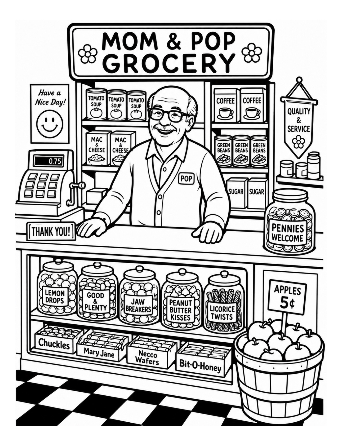 1970s Nostalgic Adult Coloring Book