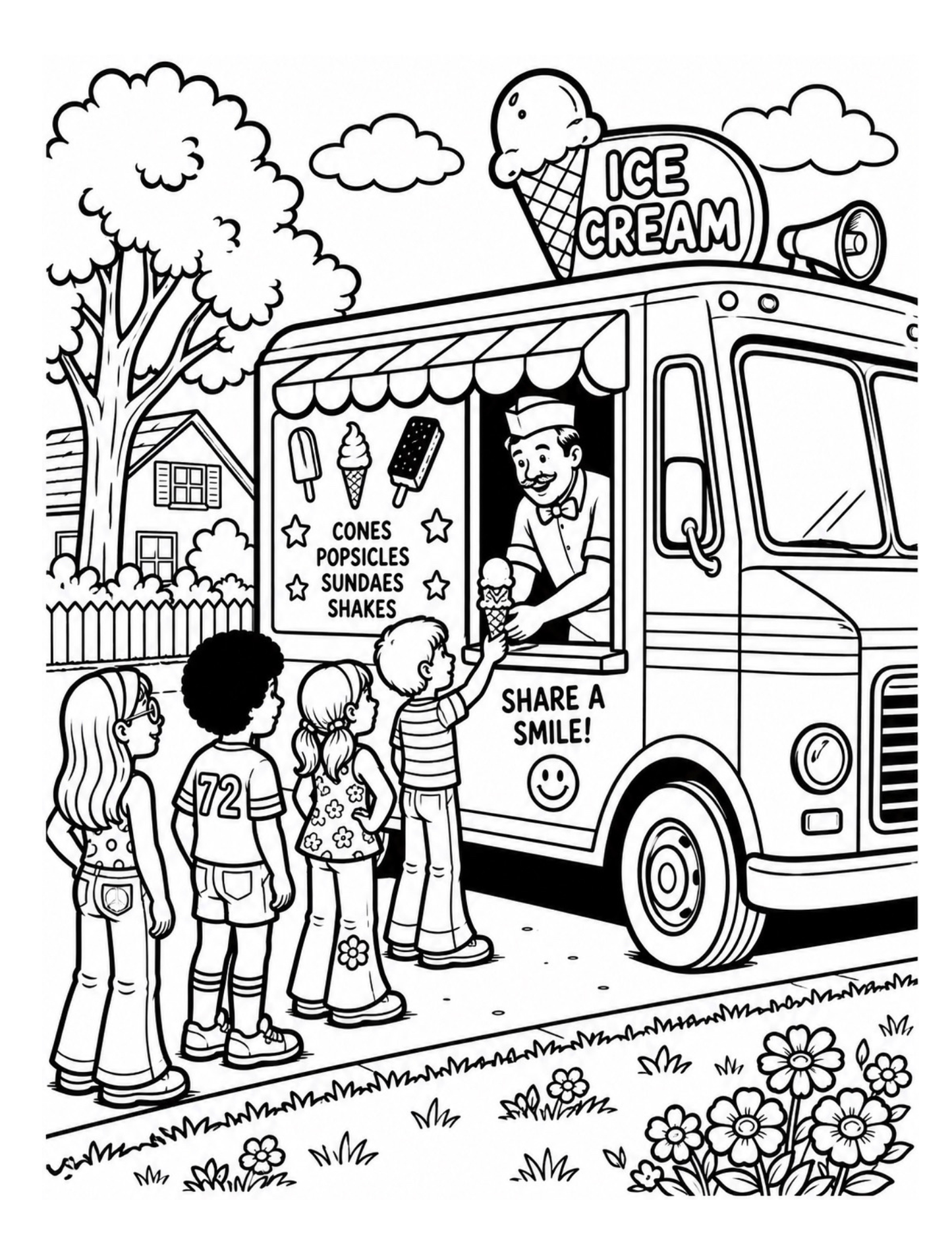 1970s Nostalgic Adult Coloring Book