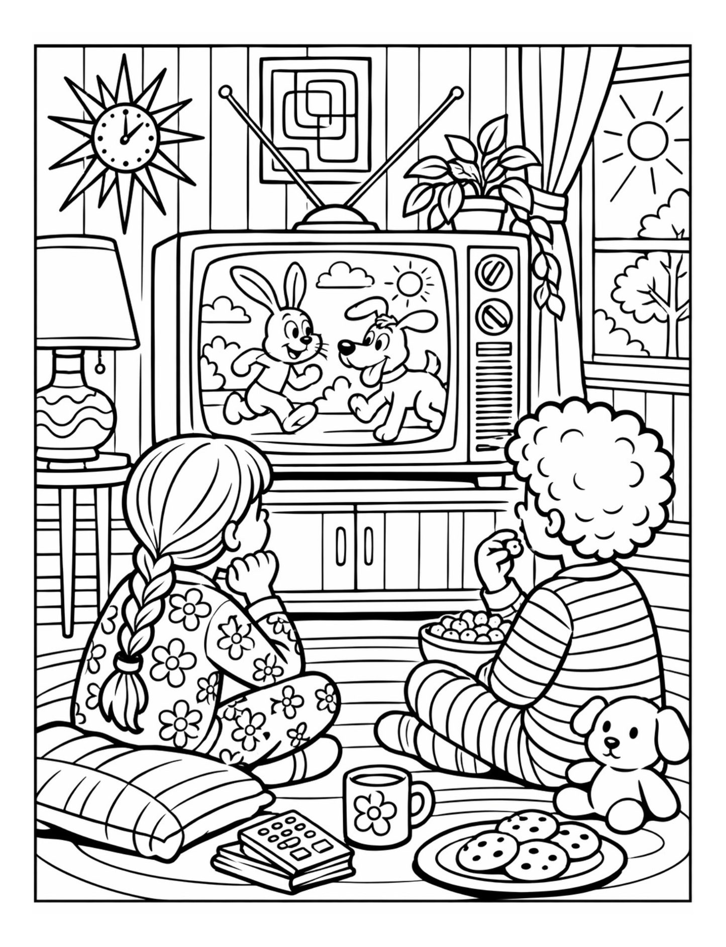 1970s Nostalgic Adult Coloring Book